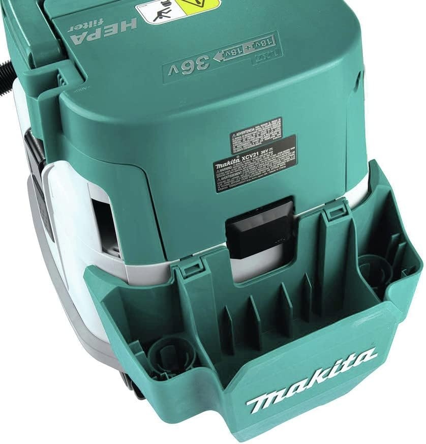 image:imageMakita XCV21PTX 36V 18V X2 LXT Brushless 21 Gallon HEPA Filter Dry Dust Extractor Kit 50AhDust Extractor