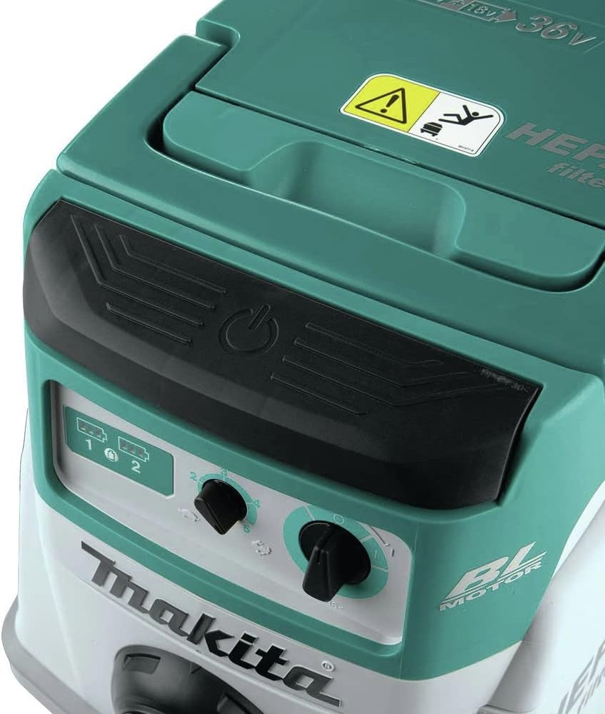 image:imageMakita XCV21PTX 36V 18V X2 LXT Brushless 21 Gallon HEPA Filter Dry Dust Extractor Kit 50AhDust Extractor