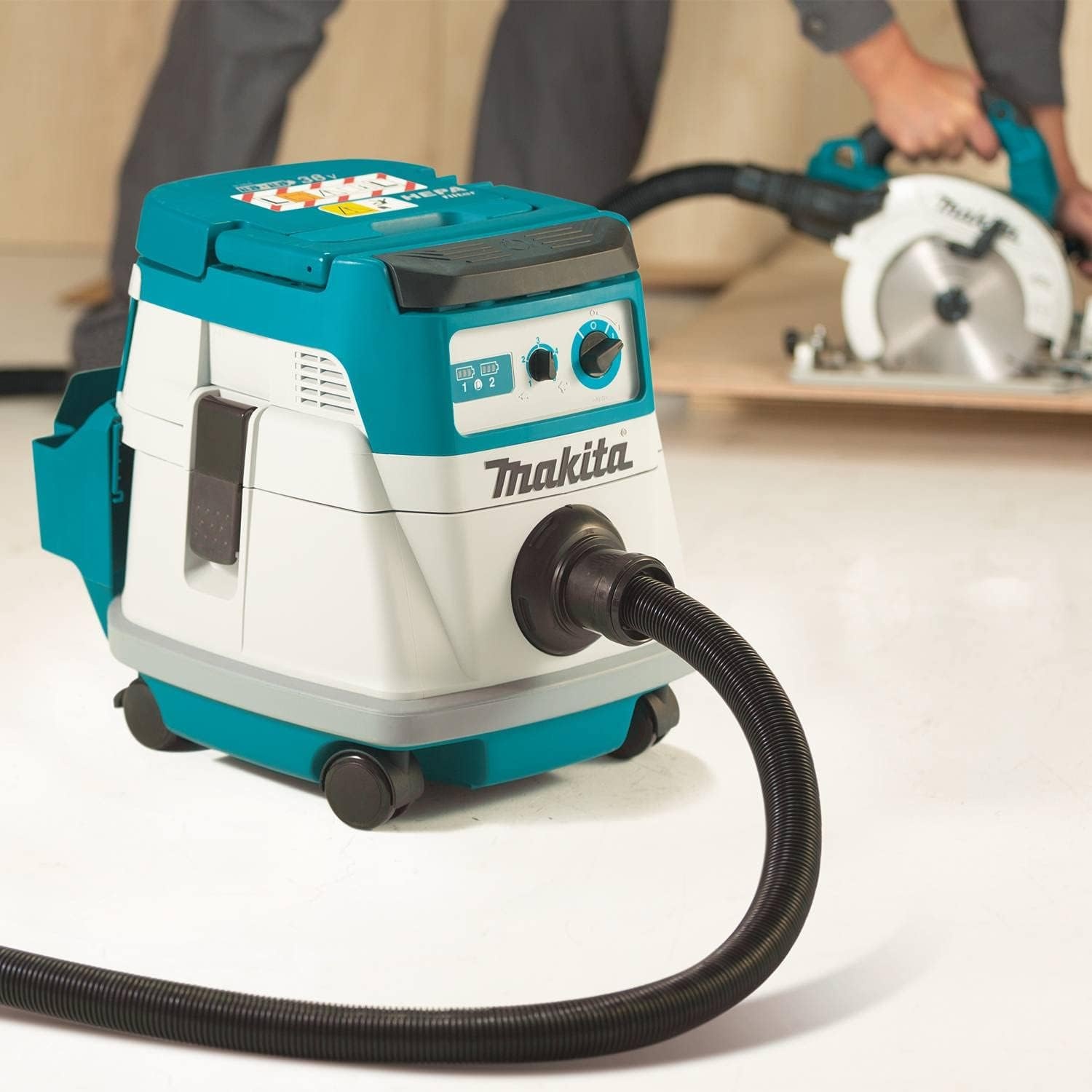 image:imageMakita XCV21ZX 36V 18V X2 LXT Brushless 21 Gallon HEPA Filter Dry Dust Extractor Tool Only