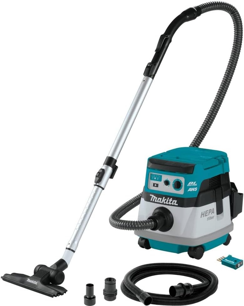 image:imageMakita XCV22ZU 36V 18V X2 LXT Brushless 21 Gallon HEPA Filter Dry Dust ExtractorVacuum AWS Tool Only