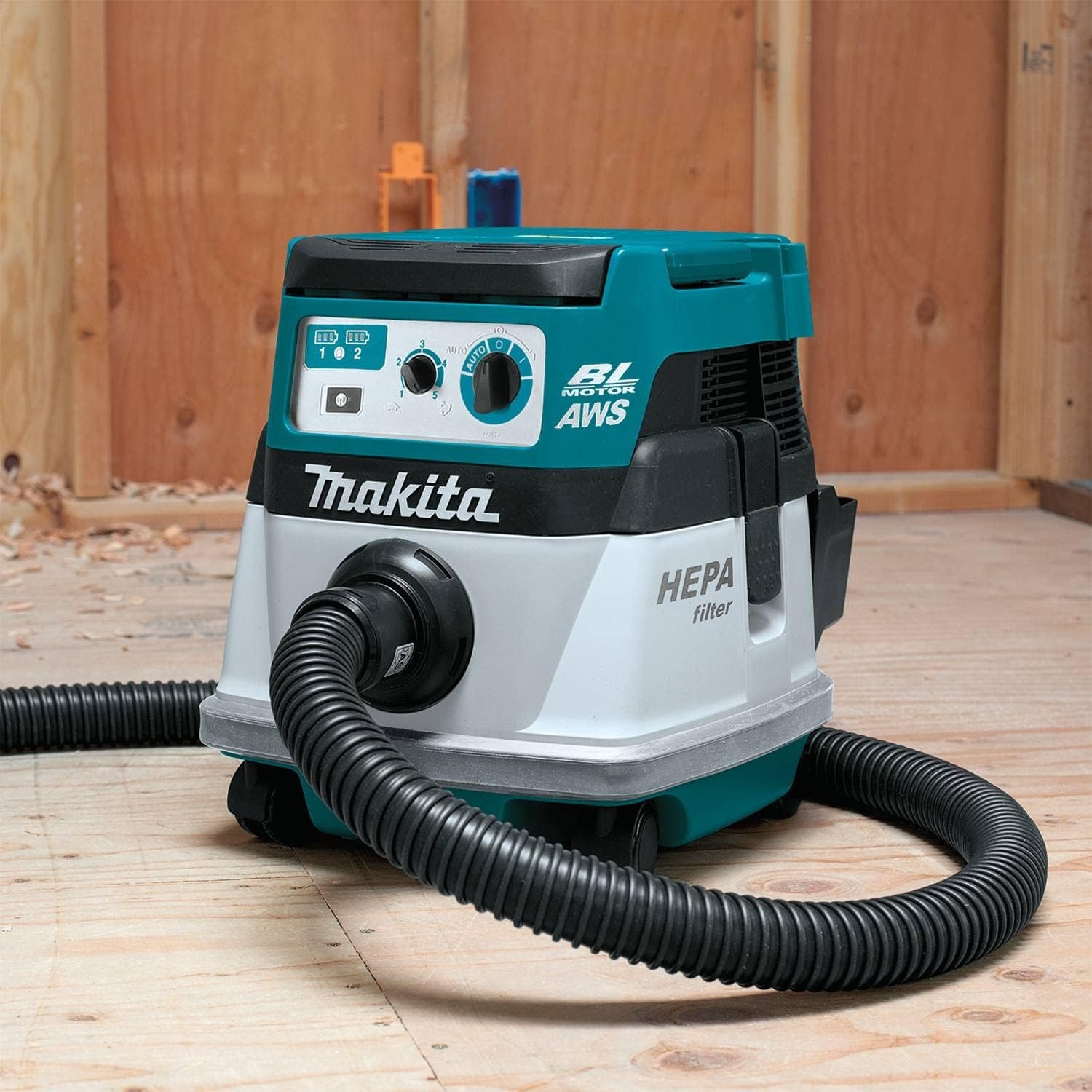 image:imageMakita XCV22ZU 36V 18V X2 LXT Brushless 21 Gallon HEPA Filter Dry Dust ExtractorVacuum AWS Tool Only
