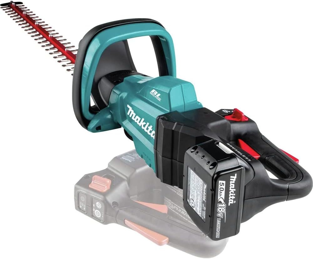 image:imageMakita XHU07T 18V LXT LithiumIon Brushless Cordless 24 Hedge Trimmer Kit 50AhTealKit w 50Ah battery