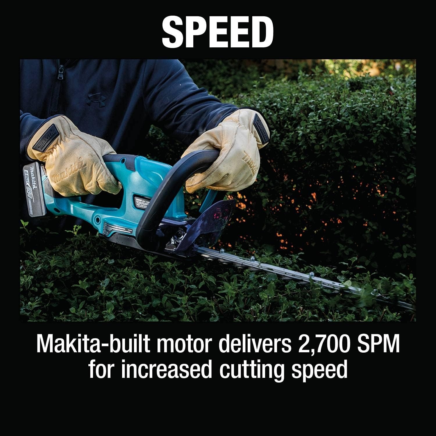 image:imageMakita XHU10SM1 18V LXT LithiumIon Cordless 24 Hedge Trimmer Kit 40Ah