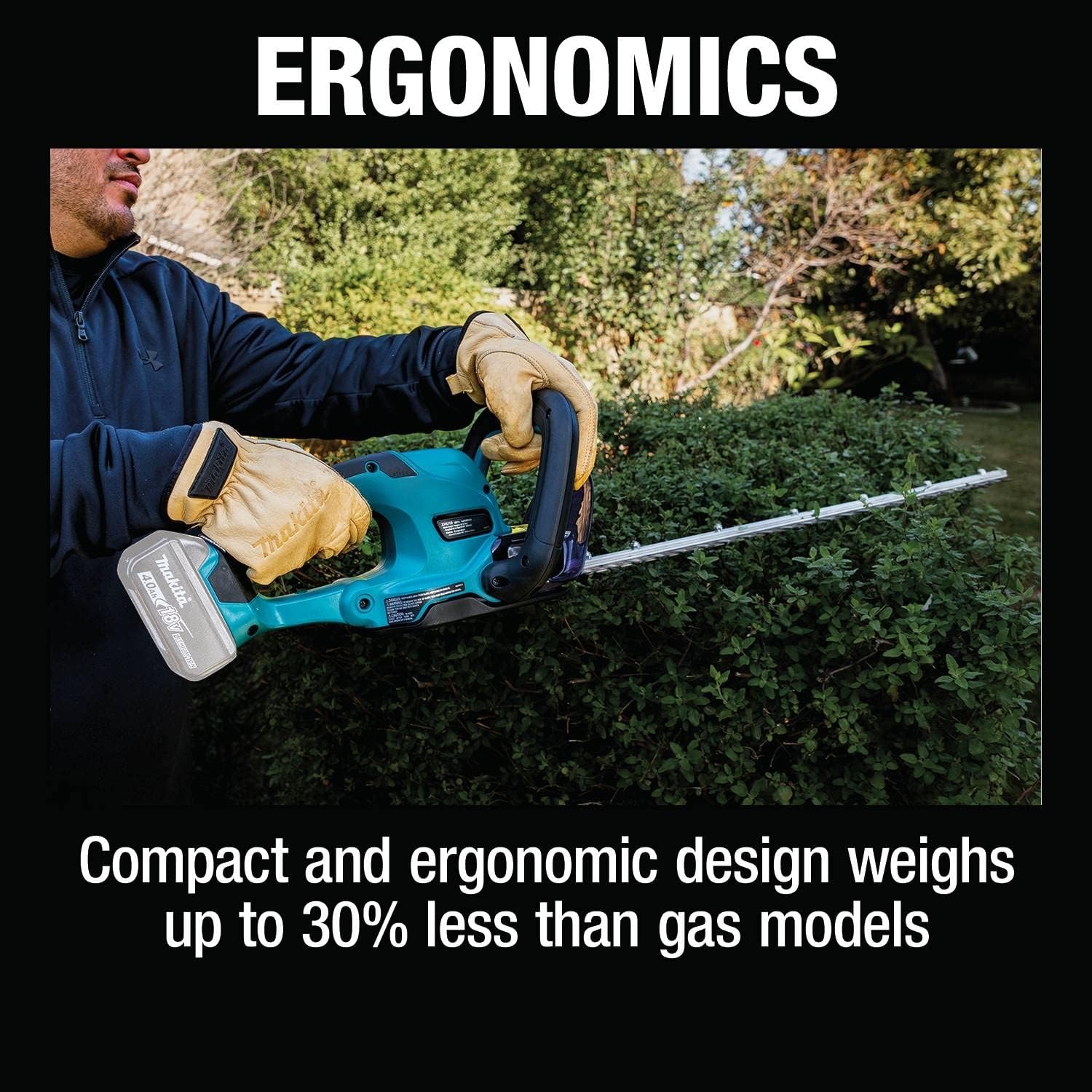image:imageMakita XHU10Z 18V LXT LithiumIon Cordless 24 Hedge Trimmer Tool Only