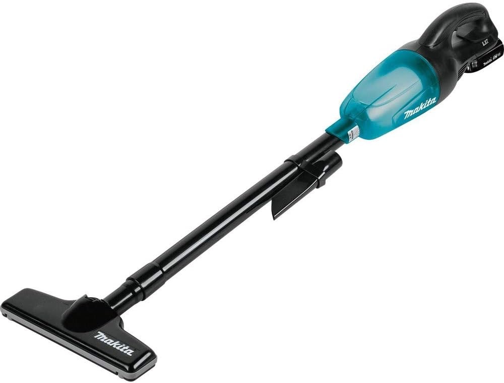 image:imageMakita XLC02R1B 18V LXT LithiumIon Compact Cordless Vacuum Kit 20Ah BlackGreenish Blue Compact Lightweight Strong Suction Bagless Collection System Rechargeable Power Source Convenient Portable CleaningKit