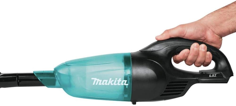 image:imageMakita XLC02R1B 18V LXT LithiumIon Compact Cordless Vacuum Kit 20Ah BlackGreenish Blue Compact Lightweight Strong Suction Bagless Collection System Rechargeable Power Source Convenient Portable CleaningBare Tool