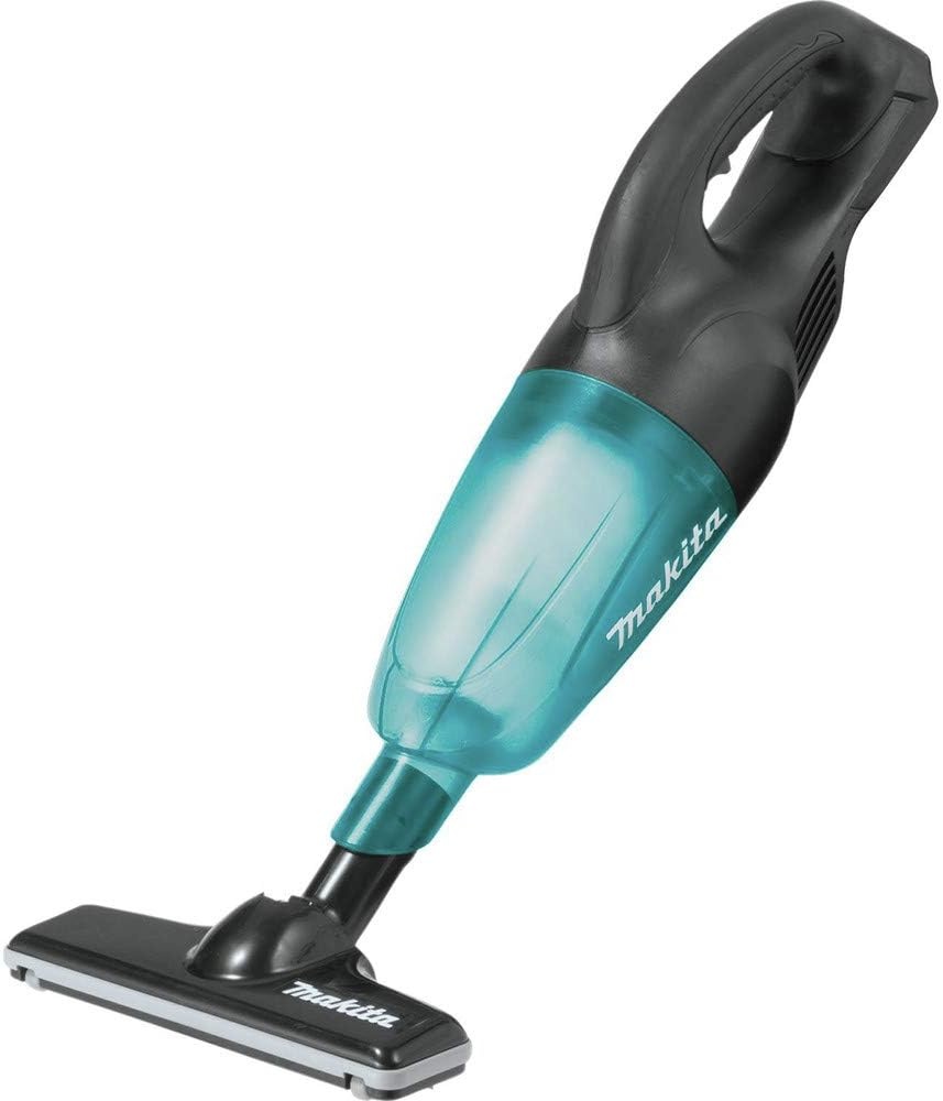 image:imageMakita XLC02R1B 18V LXT LithiumIon Compact Cordless Vacuum Kit 20Ah BlackGreenish Blue Compact Lightweight Strong Suction Bagless Collection System Rechargeable Power Source Convenient Portable CleaningBare Tool