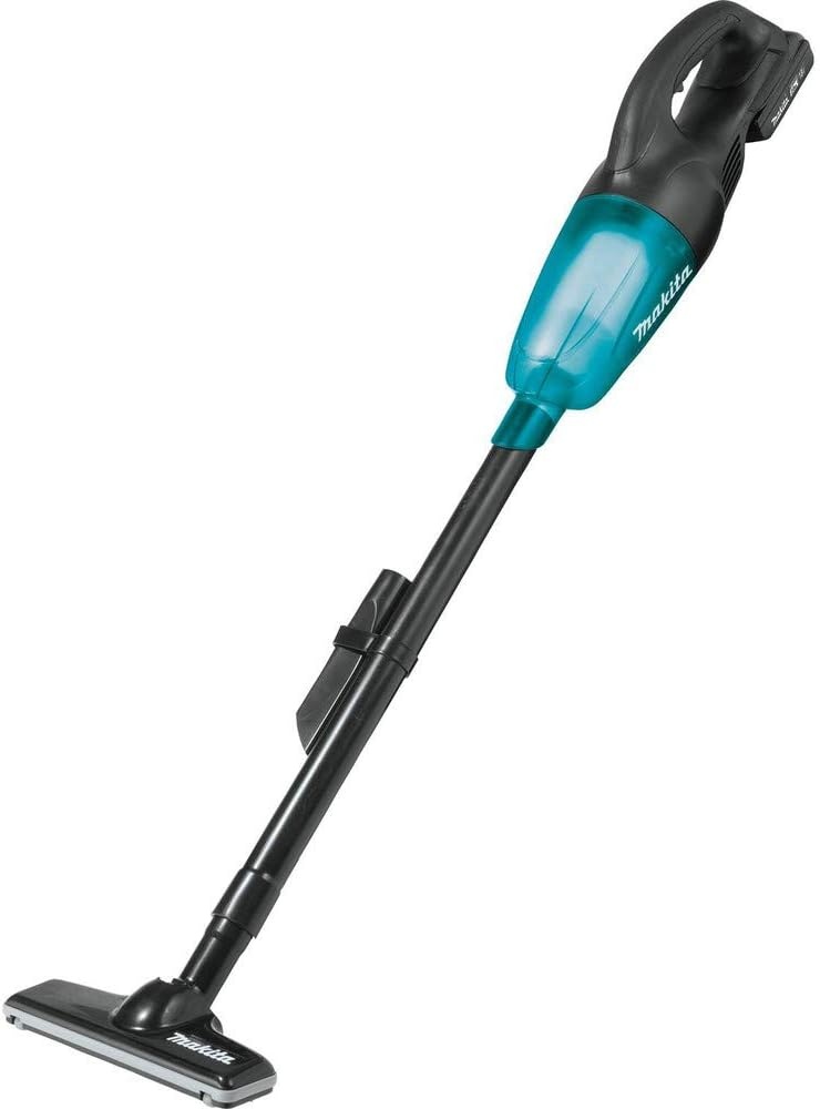 image:imageMakita XLC02R1B 18V LXT LithiumIon Compact Cordless Vacuum Kit 20Ah BlackGreenish Blue Compact Lightweight Strong Suction Bagless Collection System Rechargeable Power Source Convenient Portable CleaningKit