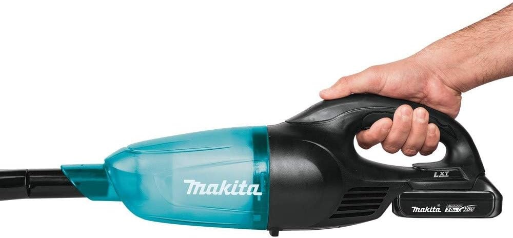 image:imageMakita XLC02R1B 18V LXT LithiumIon Compact Cordless Vacuum Kit 20Ah BlackGreenish Blue Compact Lightweight Strong Suction Bagless Collection System Rechargeable Power Source Convenient Portable CleaningKit