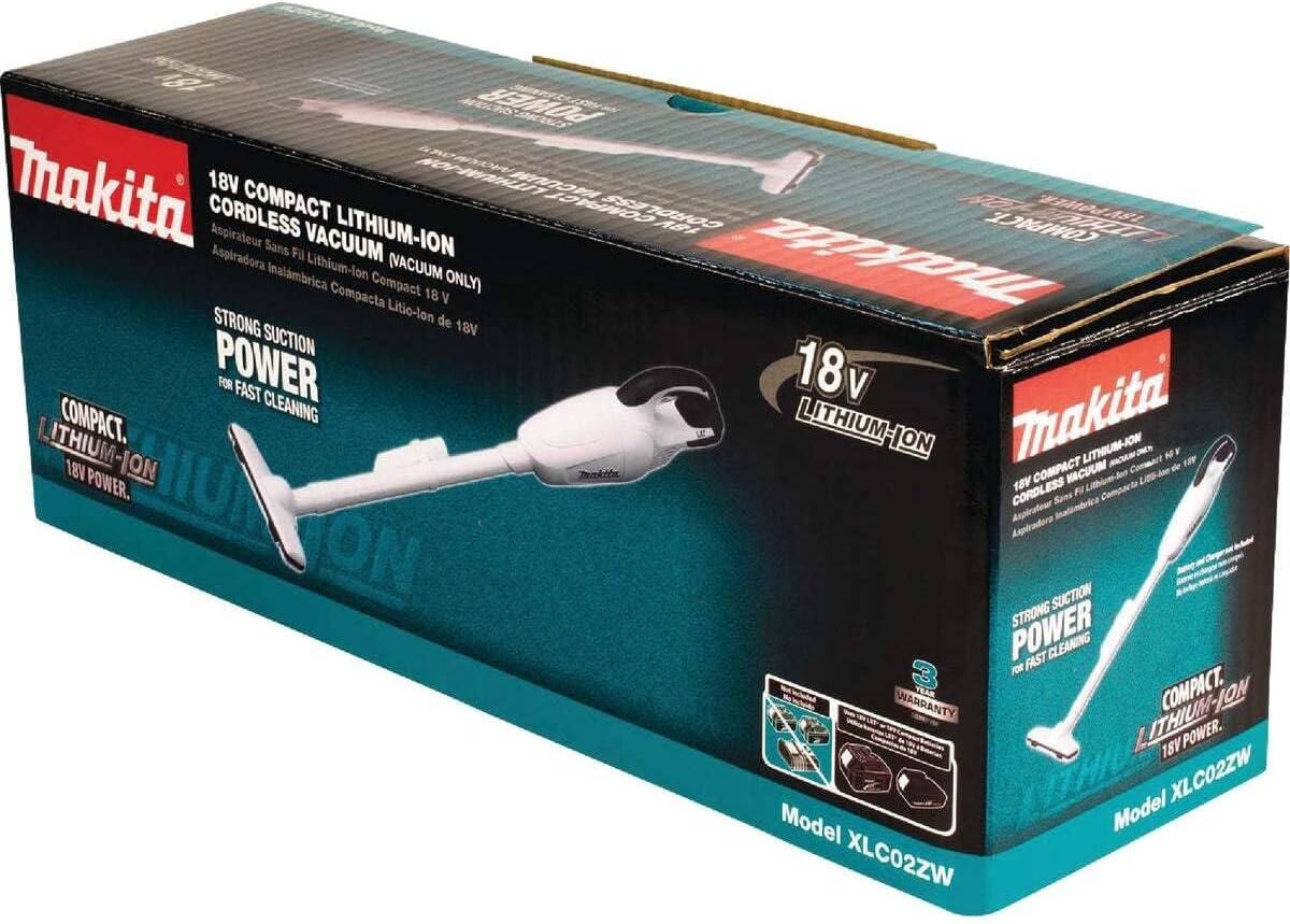 image:imageMakita XLC02ZW 18V LXT LithiumIon Compact Cordless Vacuum Tool Only WhiteBare Tool
