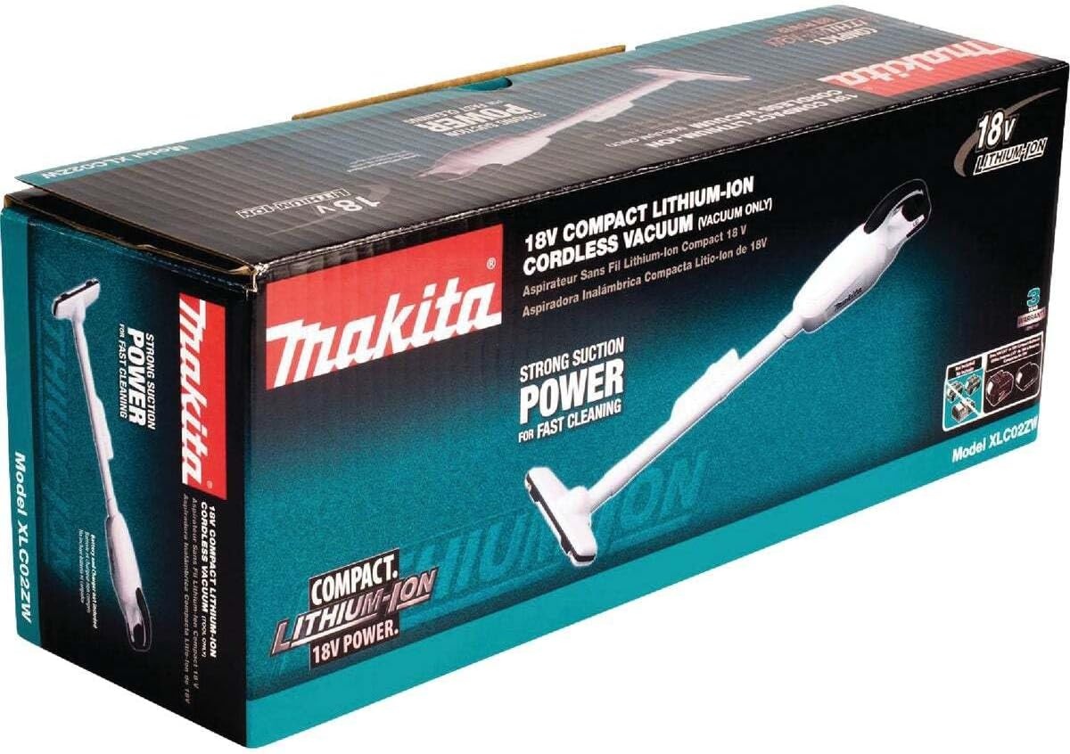 image:imageMakita XLC02ZW 18V LXT LithiumIon Compact Cordless Vacuum Tool Only WhiteBare Tool