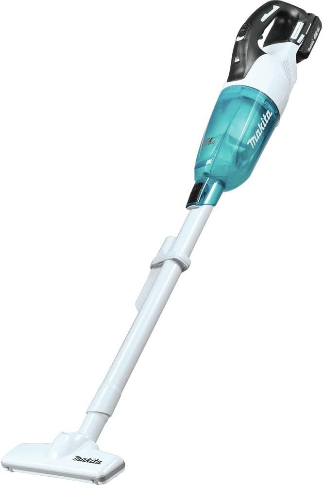 image:imageMakita XLC03R1WX4 18V LXT LithiumIon Compact Brushless Cordless Vacuum Kit Trigger WLock 20Ah WhiteWhite