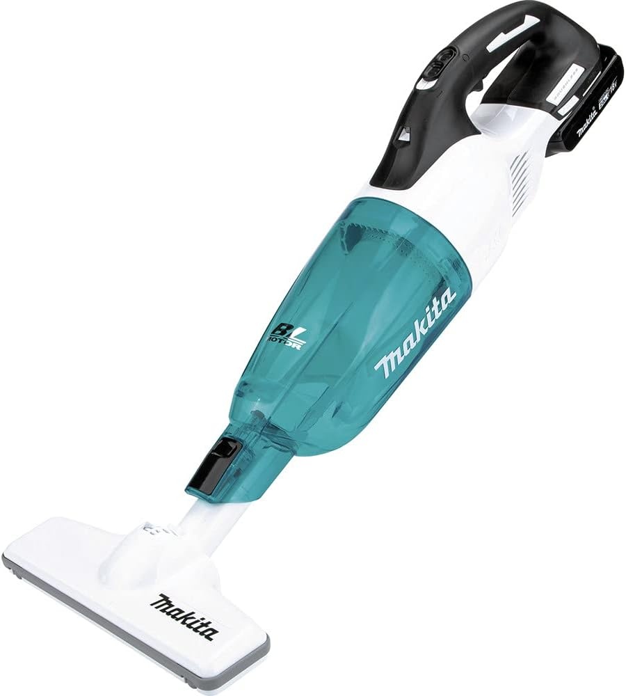 image:imageMakita XLC03R1WX4 18V LXT LithiumIon Compact Brushless Cordless Vacuum Kit Trigger WLock 20Ah WhiteWhite