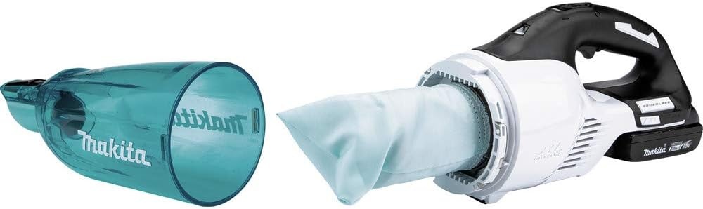 image:imageMakita XLC03R1WX4 18V LXT LithiumIon Compact Brushless Cordless Vacuum Kit Trigger WLock 20Ah WhiteWhite