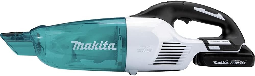 image:imageMakita XLC03R1WX4 18V LXT LithiumIon Compact Brushless Cordless Vacuum Kit Trigger WLock 20Ah WhiteWhite