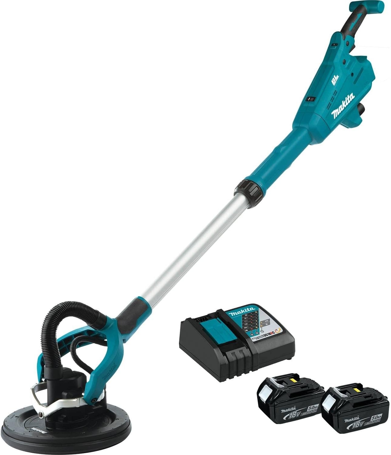 image:imageMakita XLS01TX1 18V LXT LithiumIon Brushless Cordless 9 Drywall Sander Kit AWS Capable 50AhDrywall Sander Kit