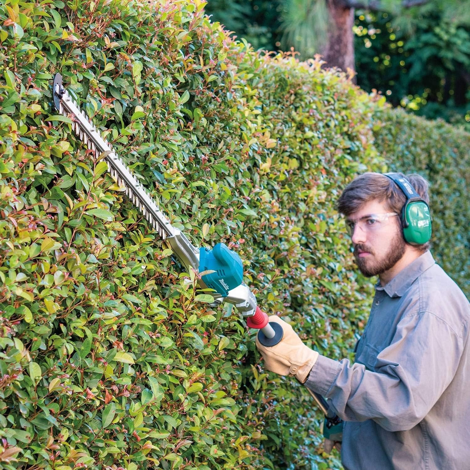image:imageMakita XNU01T LithiumIon Brushless Cordless 18V LXT 20 Articulating Pole Hedge Trimmer Kit 50Ah TealHedger Kit