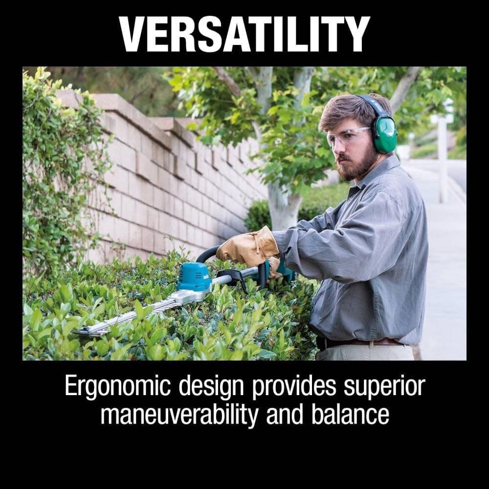 image:imageMakita XNU02T LithiumIon Brushless Cordless 50Ah 18V LXT 24 Pole Hedge Trimmer Kit TealPole Hedge Trimmer Kit