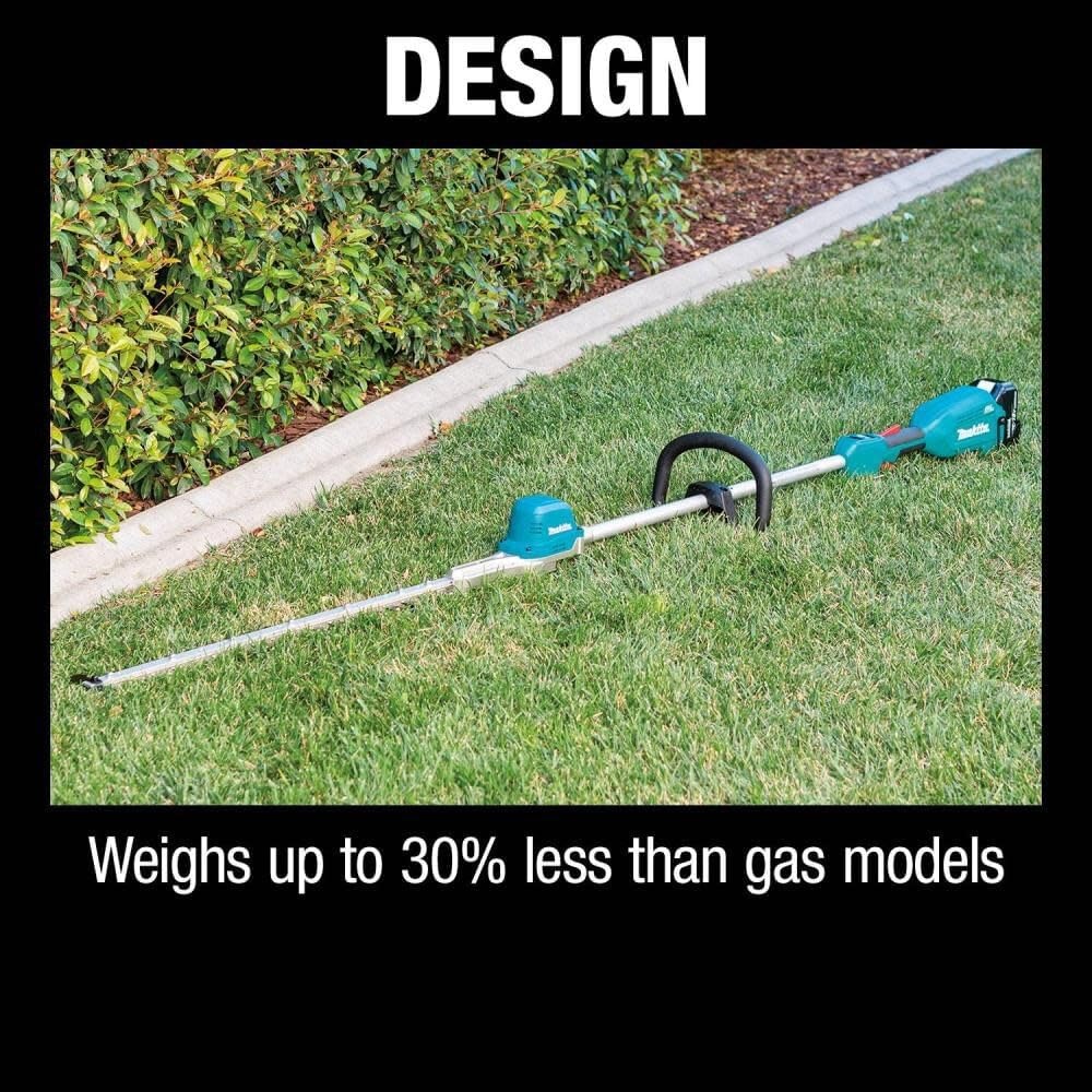 image:imageMakita XNU02T LithiumIon Brushless Cordless 50Ah 18V LXT 24 Pole Hedge Trimmer Kit TealPole Hedge Trimmer Kit
