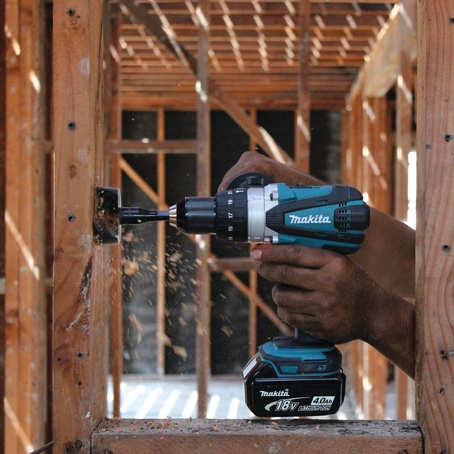 image:imageMakita XPH03MB 18V LXT LithiumIon Cordless 12 Hammer DriverDrill Kit 40Ah