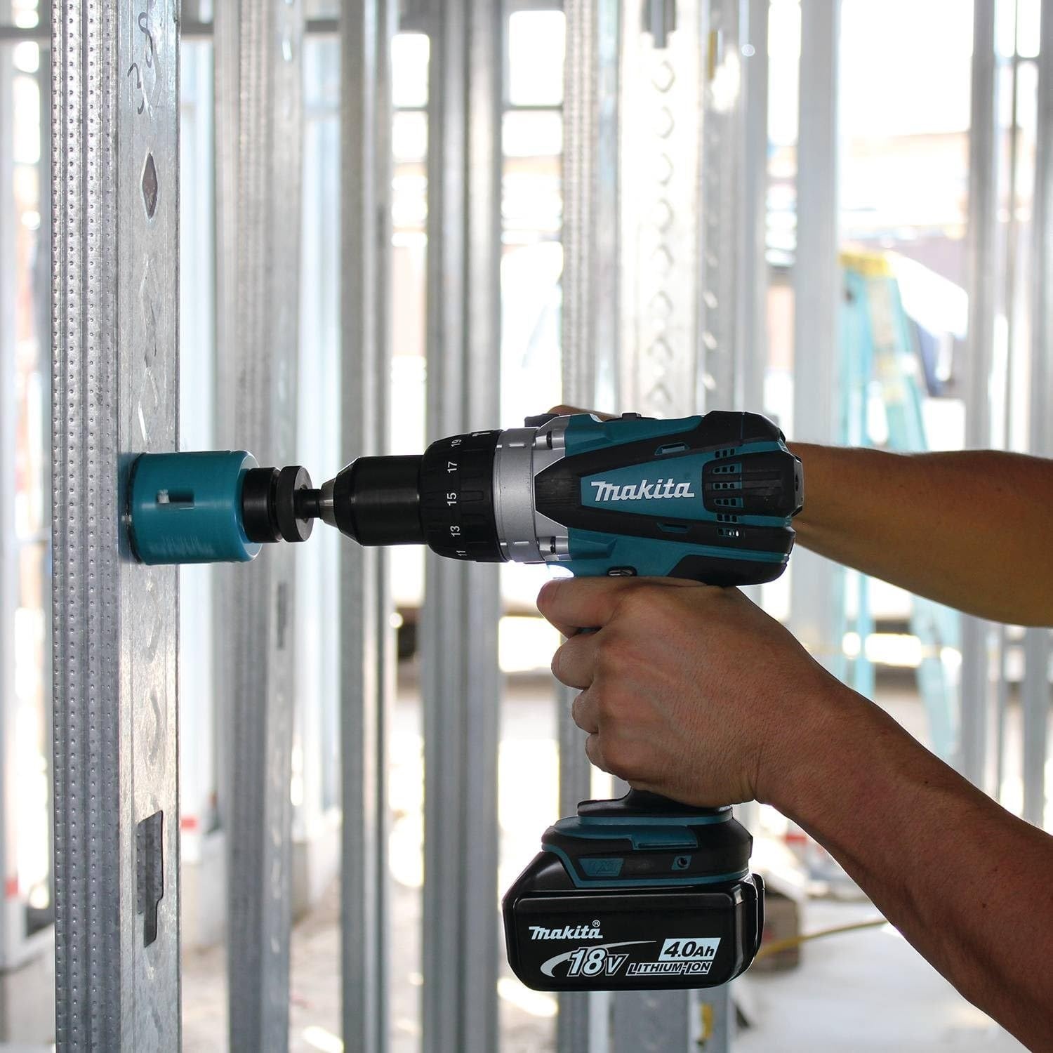 image:imageMakita XPH03MB 18V LXT LithiumIon Cordless 12 Hammer DriverDrill Kit 40Ah