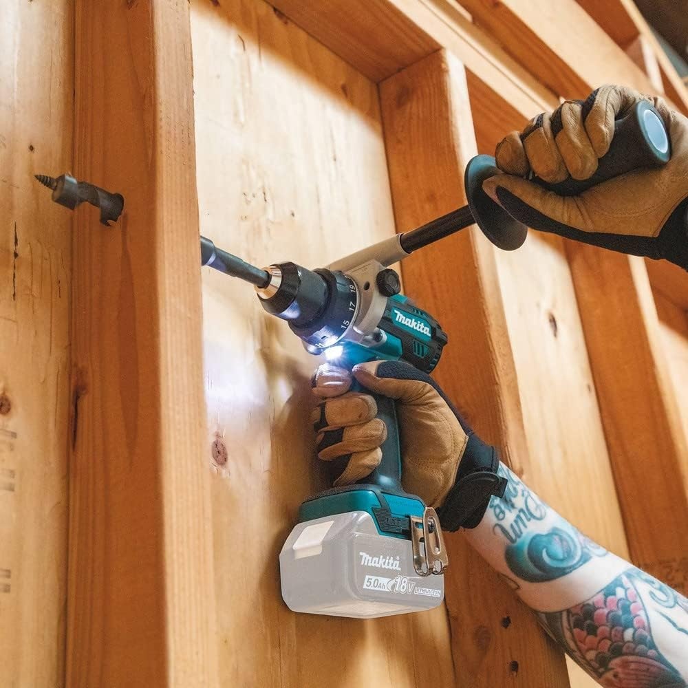 image:imageMakita XPH14Z 18V LXT LithiumIon Brushless Cordless 12 Hammer DriverDrill Tool Only Brushless Motor AllMetal Gearbox Variable 2Speed LED Work Light Tool Only PackageHammer DriverDrill