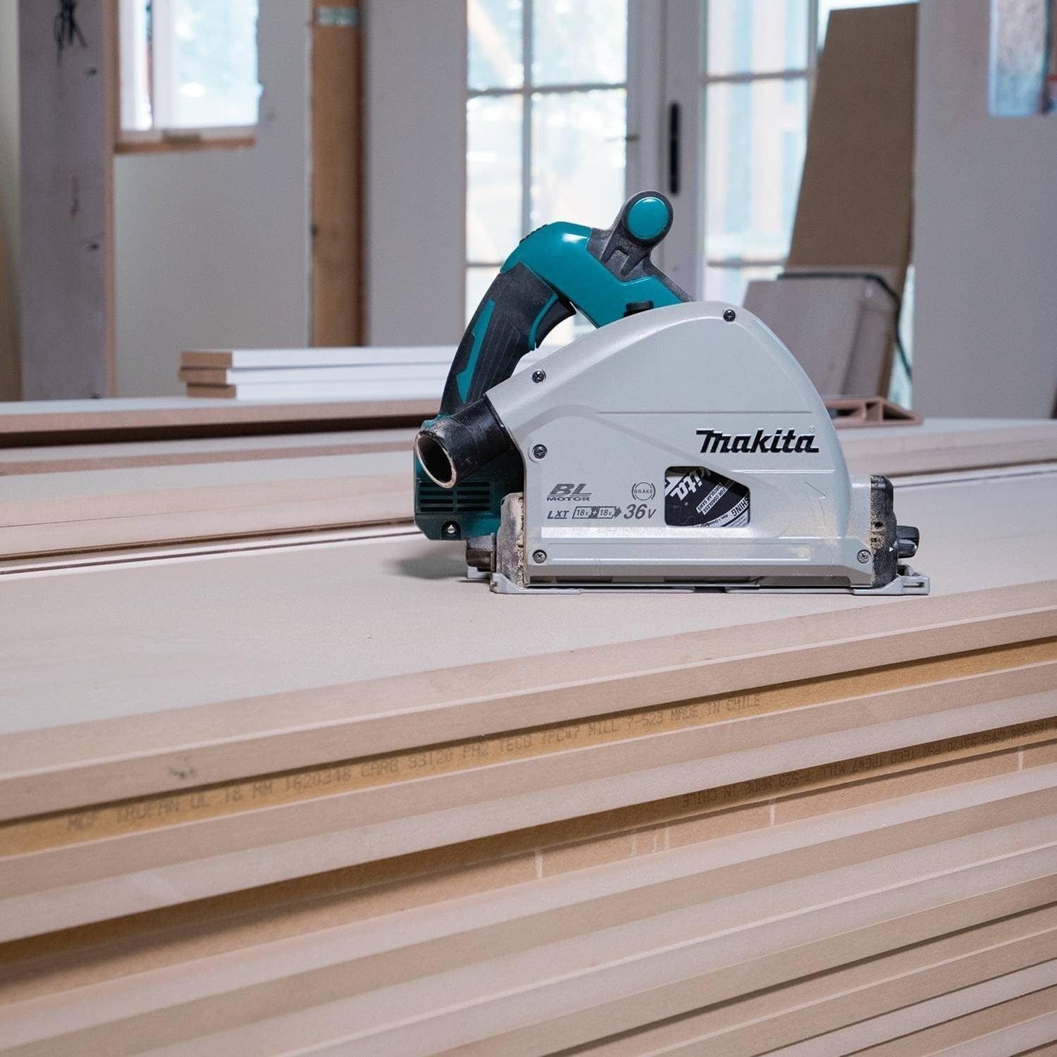 image:imageMakita XPS02ZU 18V X2 LXT LithiumIon 36V Brushless Cordless 612 Plunge Circular Saw with AWS Tool OnlyPlunge Saw