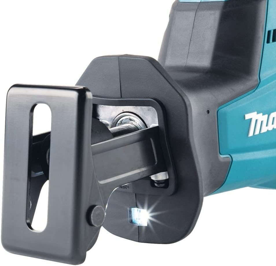 image:imageMakita XRJ08Z 18V LXT LithiumIon Brushless Cordless Compact OneHanded Recipro Saw Tool Only 78 Stroke 03 100 Spm Compact OneHand Design Keyless SpringAssist Blade Ejection 1438 OverallRecipro Saw