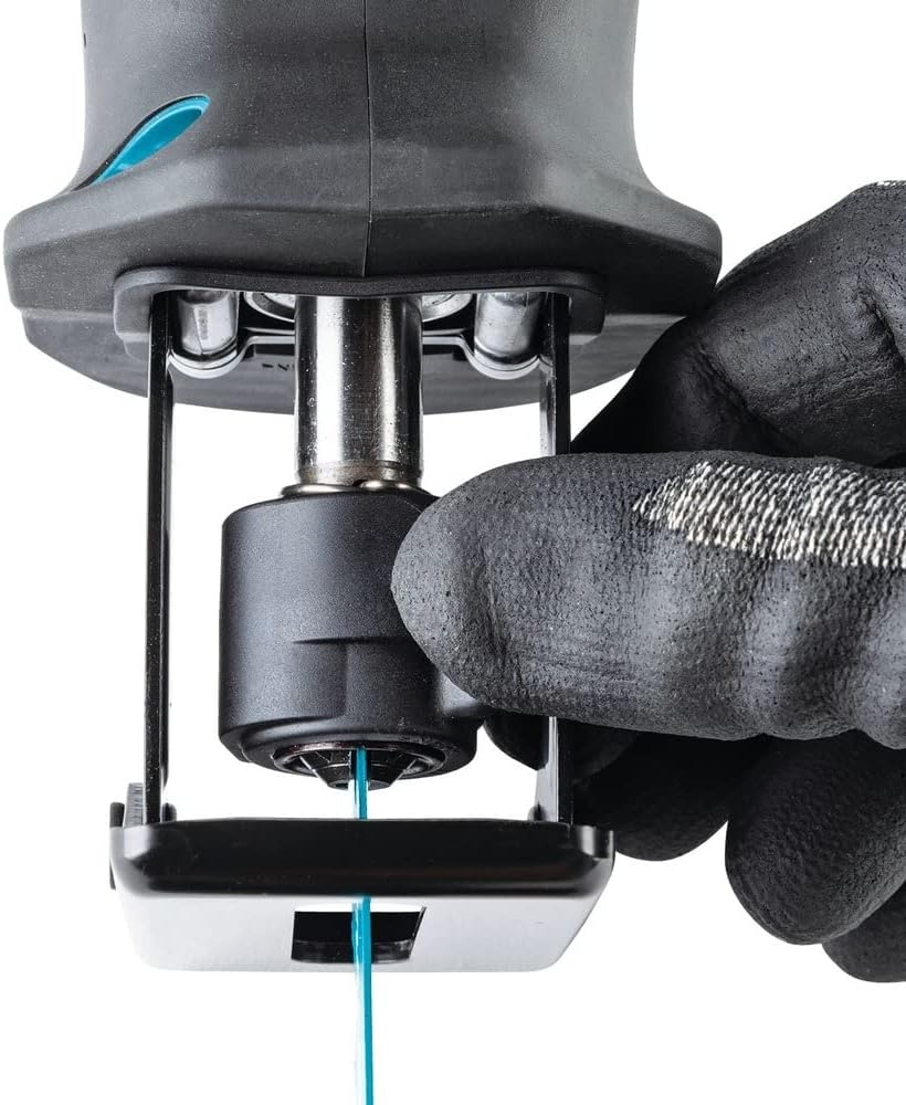 image:imageMakita XRJ08Z 18V LXT LithiumIon Brushless Cordless Compact OneHanded Recipro Saw Tool Only 78 Stroke 03 100 Spm Compact OneHand Design Keyless SpringAssist Blade Ejection 1438 OverallRecipro Saw