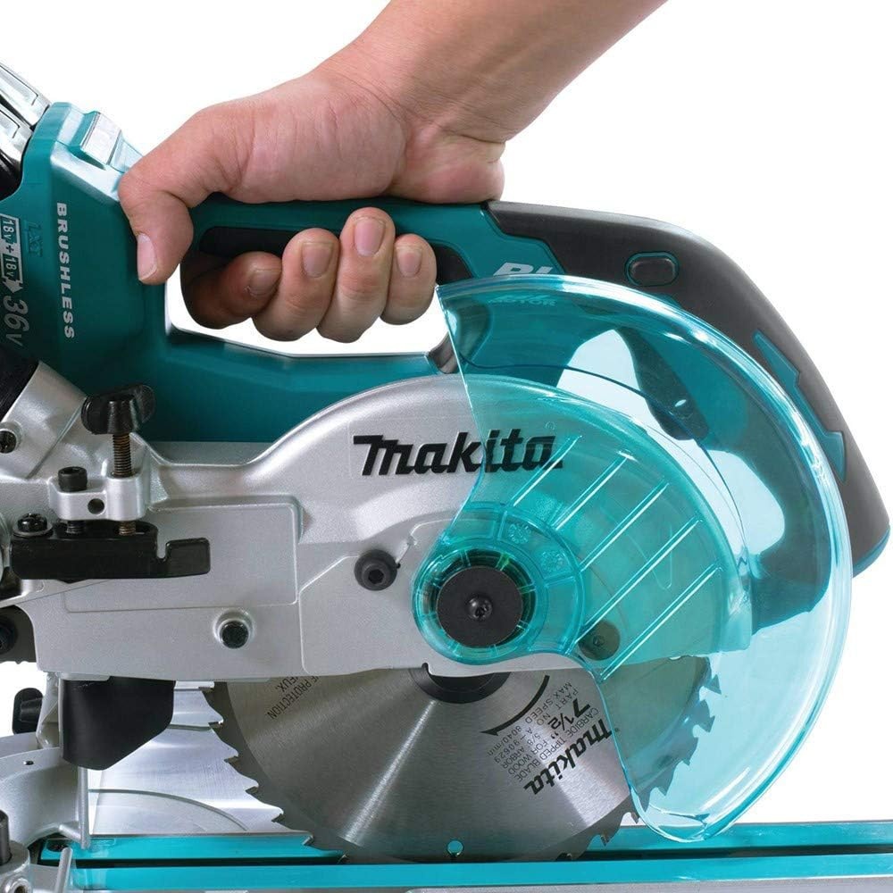 image:imageMakita XSL02Z 18V X2 LXT LithiumIon Brushless Cordless 712 Dual Slide Compound Miter Saw Tool Only