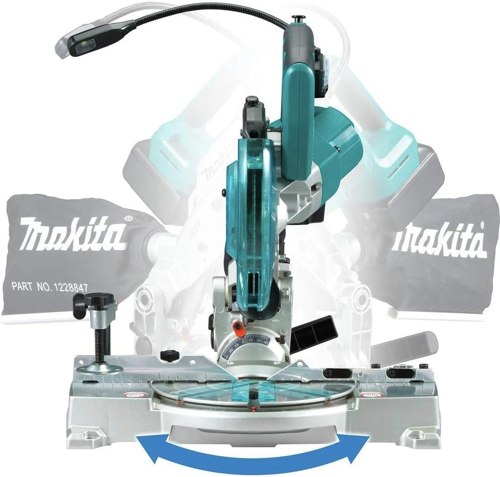 image:imageMakita XSL05Z 18V LXT LithiumIon Brushless Cordless 612 COMPACT DualBevel Compound Miter Saw with Laser TOOL Only612