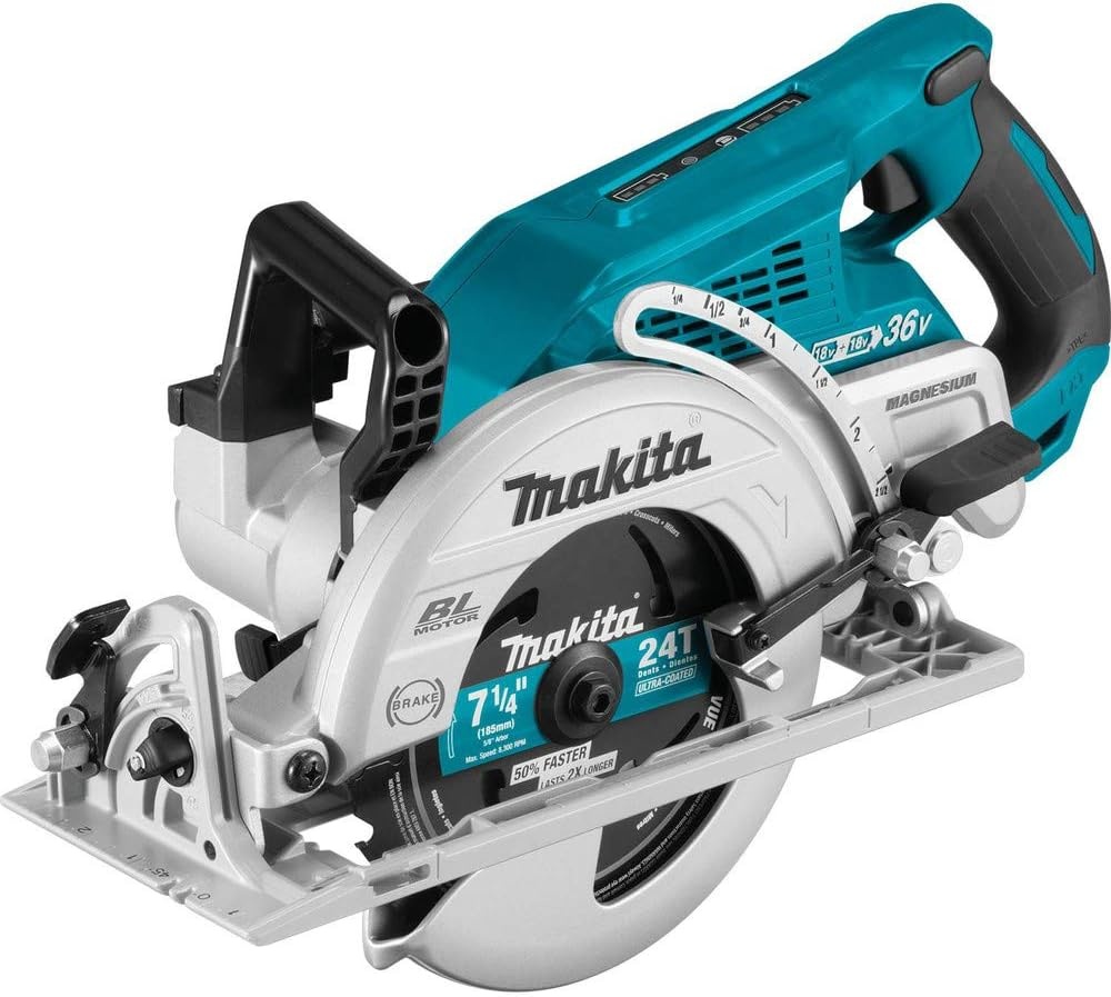 image:imageMakita XSR01Z 36V 18V X2 LXT Brushless Rear Handle 714 Circular Saw Tool OnlyCirc Saw Kit