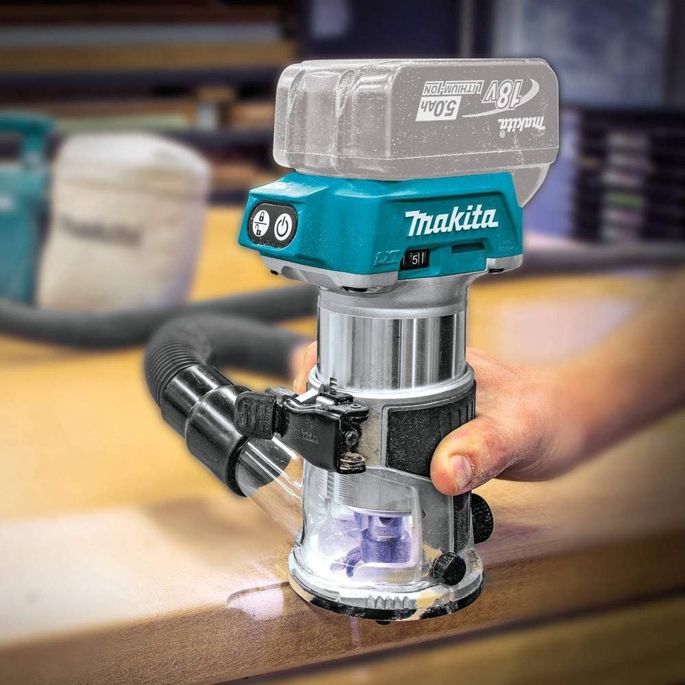 image:imageMakita XTR01T7 18V LXT LithiumIon Brushless Cordless Compact Router KitRouter Only