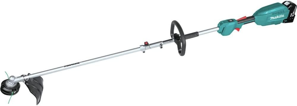 image:imageMakita XUX02SM1X3 18V LXT LithiumIon Brushless Cordless Couple Shaft Power Head Kit w 13 String Trimmer amp Blower Attachments 40Ah Includes 40ah BL1840B Battery and DC18SD Charger 13 Trimmer 000 Rpm Blower 111 MphCouple Shaft Power Head Kit