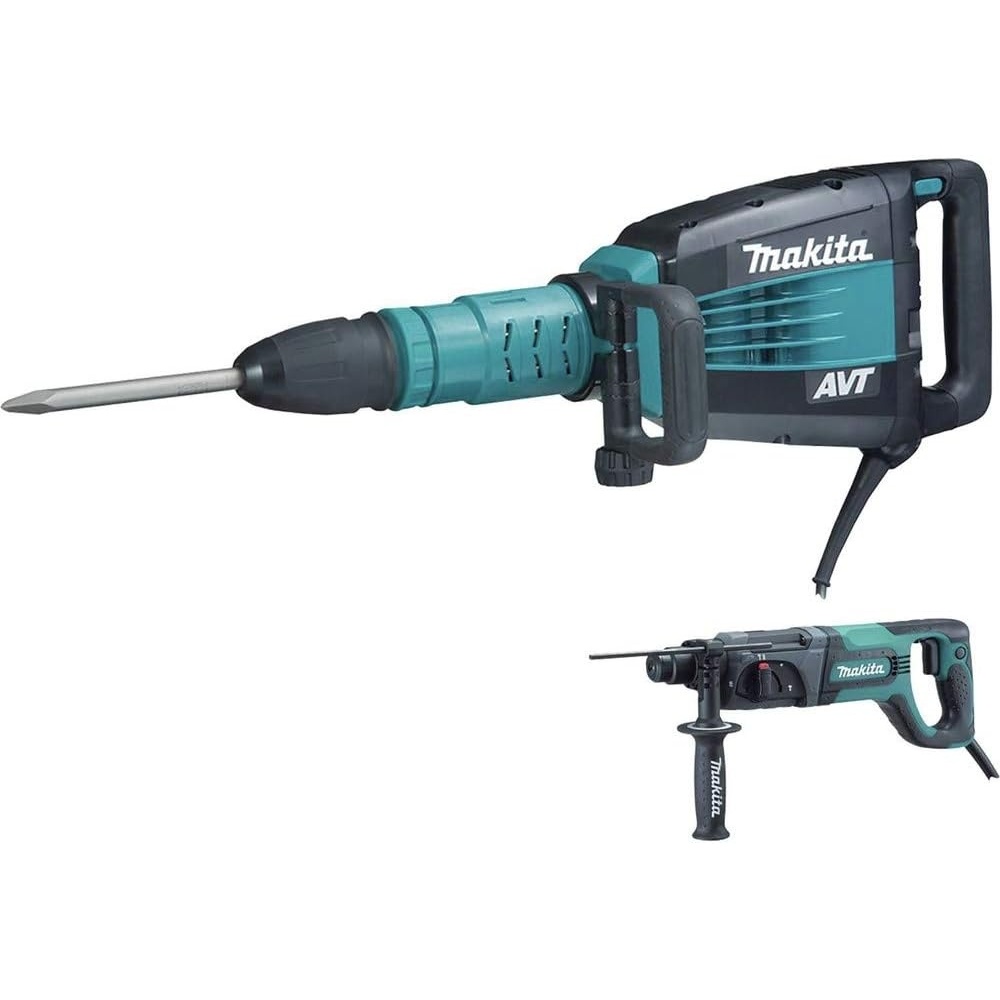 image:imageMakita HM1214CX 27 lb AVT Demolition Hammer accepts SDSMAX bits and 1 Rotary Hammer Blue