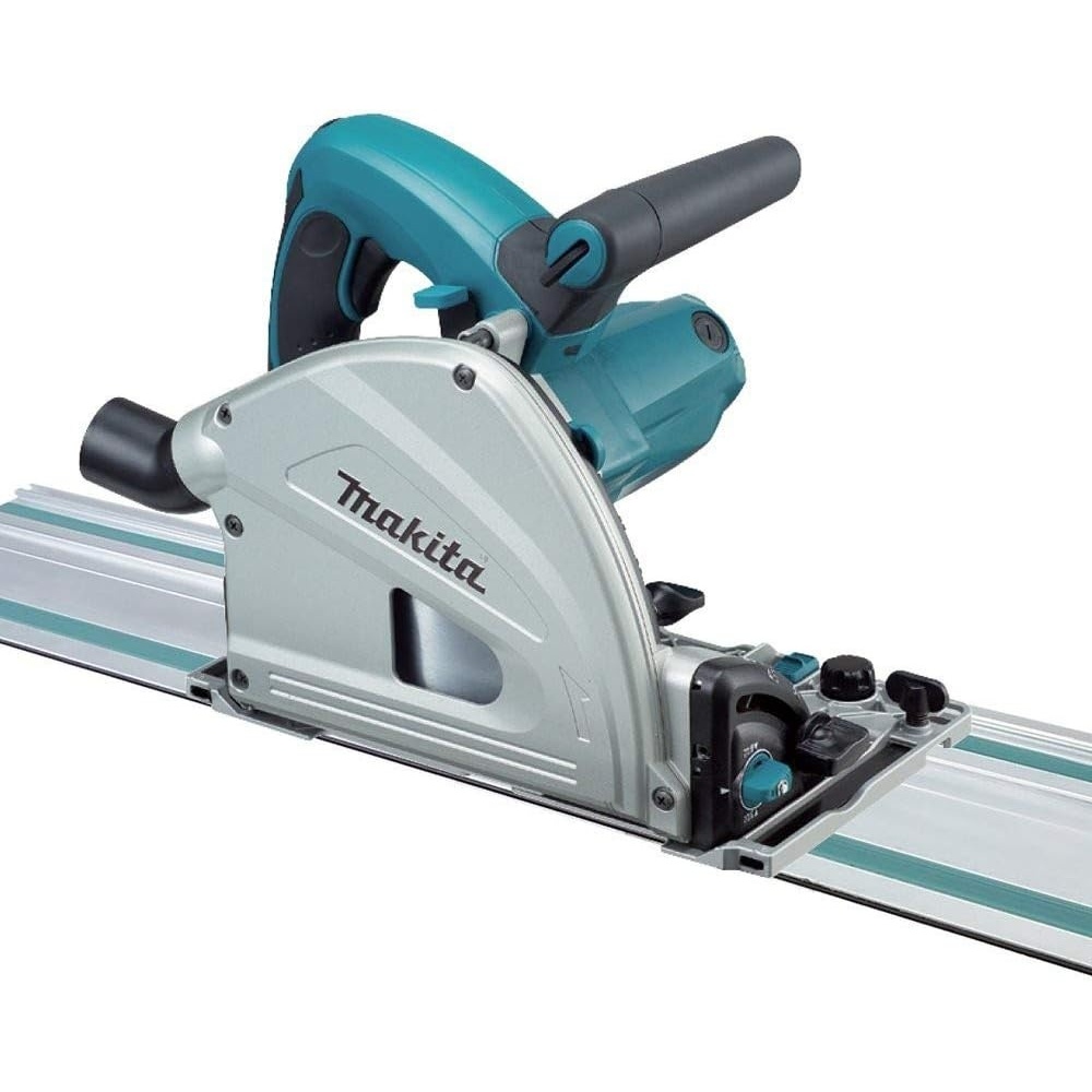 image:imageMakita SP6000J1 612 Plunge Circular Saw Kit with Stackable Tool case and 55 Guide Rail BlueSaw w guide rail