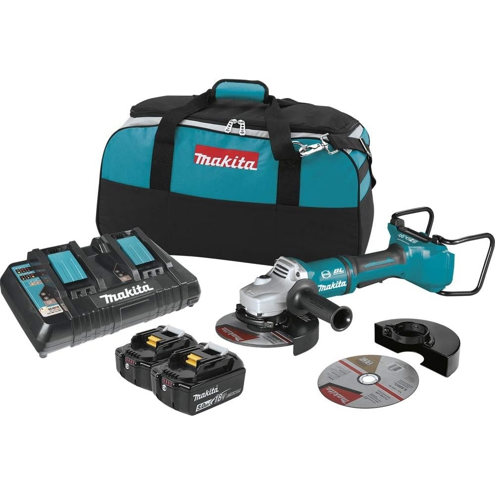 image:imageMakita XAG12PT1 50Ah 18V X2 LXT LithiumIon 36V Brushless Cordless 7 Paddle Switch CutOffAngle Grinder Kit with Electric Brake Blue