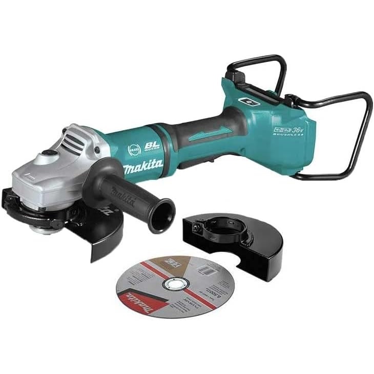 image:imageMakita XAG22ZU1 18V X2 LXT LithiumIon 36V Brushless Cordless 7 Paddle Switch CutOffAngle Grinder with Electric Brake and AWS Tool Only