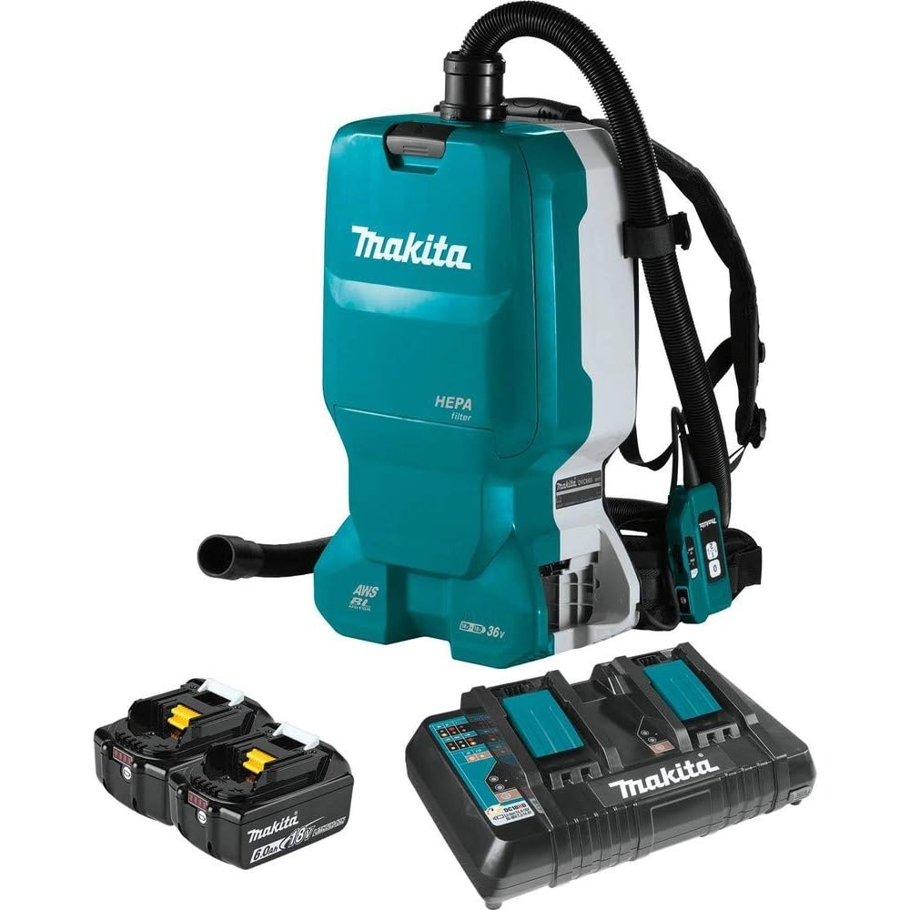 image:imageMakita XCV18ZX 18V X2 LXT LithiumIon 36V Brushless Cordless 16 Gallon HEPA Filter Backpack Dry Dust Extractor AWS Capable Tool OnlyDust Extractor Kit