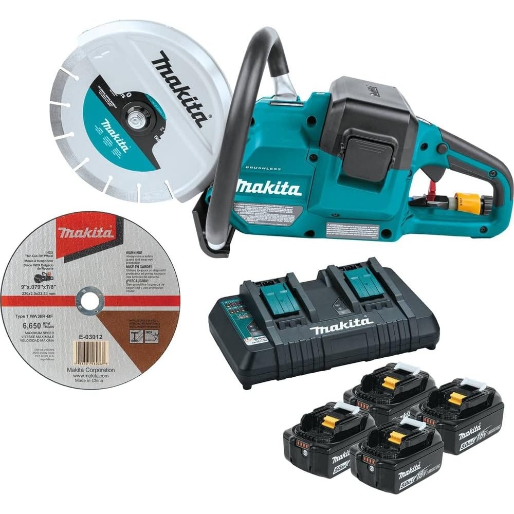 image:imageMakita XEC01PT1 18V X2 36V LXT LithiumIon Brushless Cordless 9 Power Cutter Kit with AFT Electric Brake 4 Batteries 50 AhPower Cutter Kit