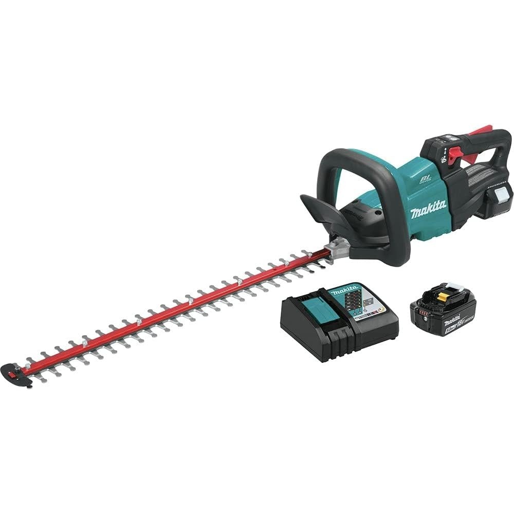 image:imageMakita XHU07T 18V LXT LithiumIon Brushless Cordless 24 Hedge Trimmer Kit 50AhTealKit w 50Ah battery