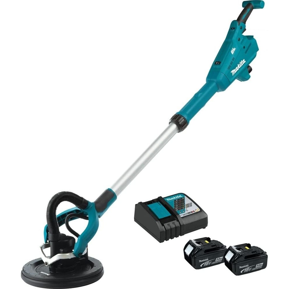 image:imageMakita XLS01TX1 18V LXT LithiumIon Brushless Cordless 9 Drywall Sander Kit AWS Capable 50AhDrywall Sander Kit