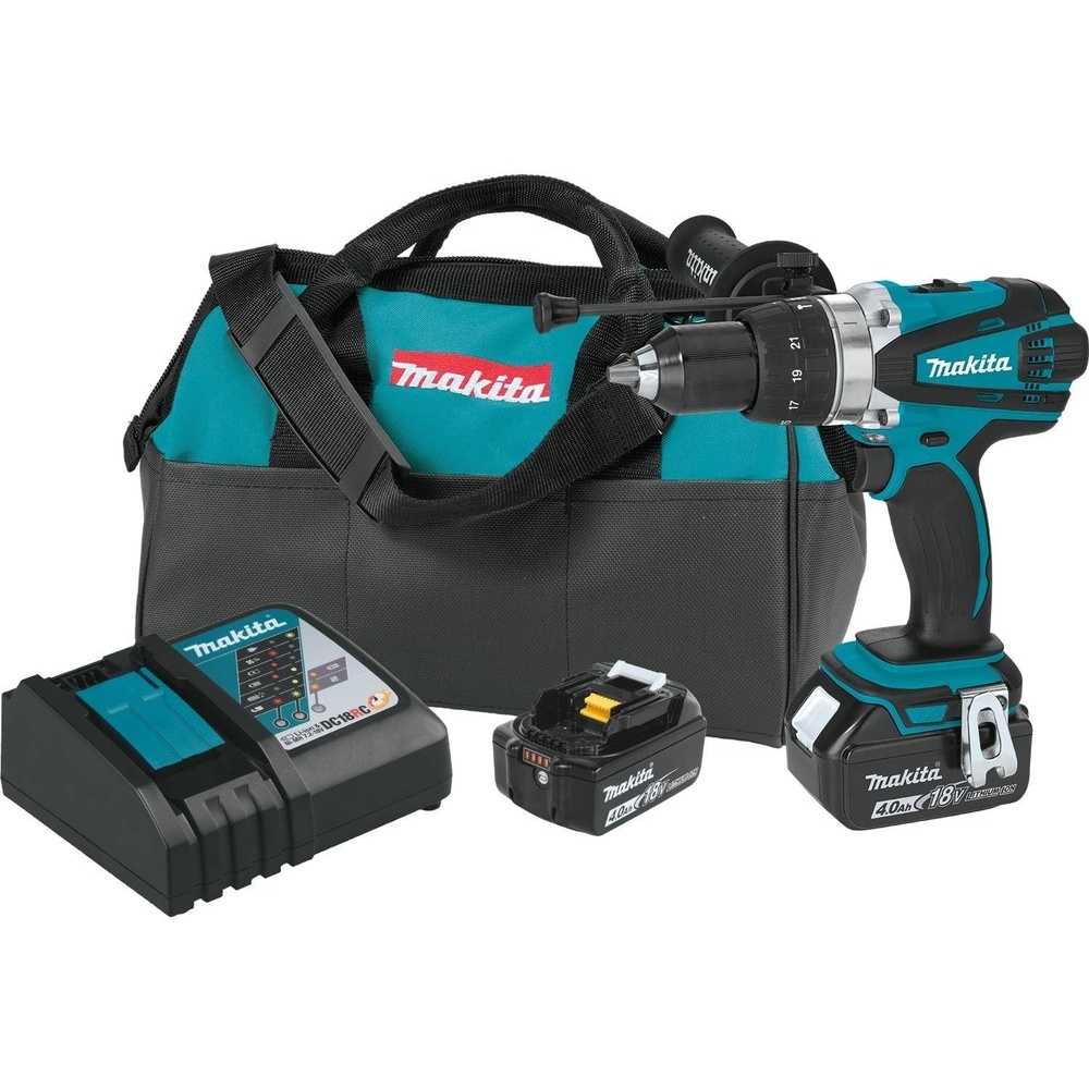 image:imageMakita XPH03MB 18V LXT LithiumIon Cordless 12 Hammer DriverDrill Kit 40Ah
