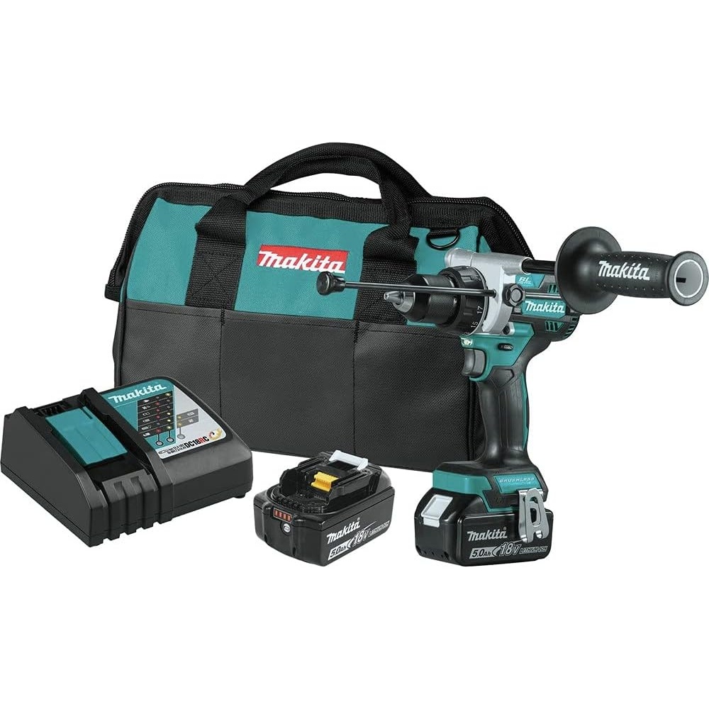 image:imageMakita XPH14T 18V LXT LithiumIon Brushless Cordless 12 Hammer DriverDrill Kit 50Ah