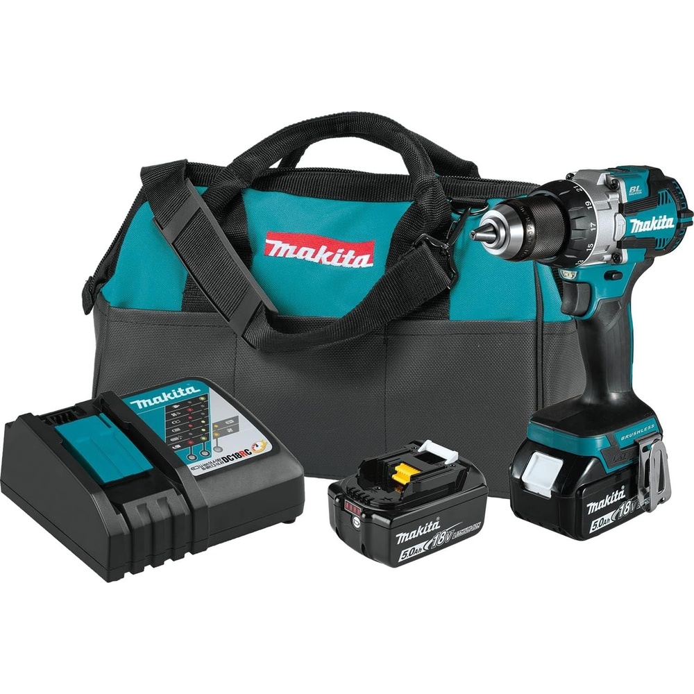 image:imageMakita XPH16T 18V LXT LithiumIon Compact Brushless Cordless 12 Hammer DriverDrill Kit 50Ah