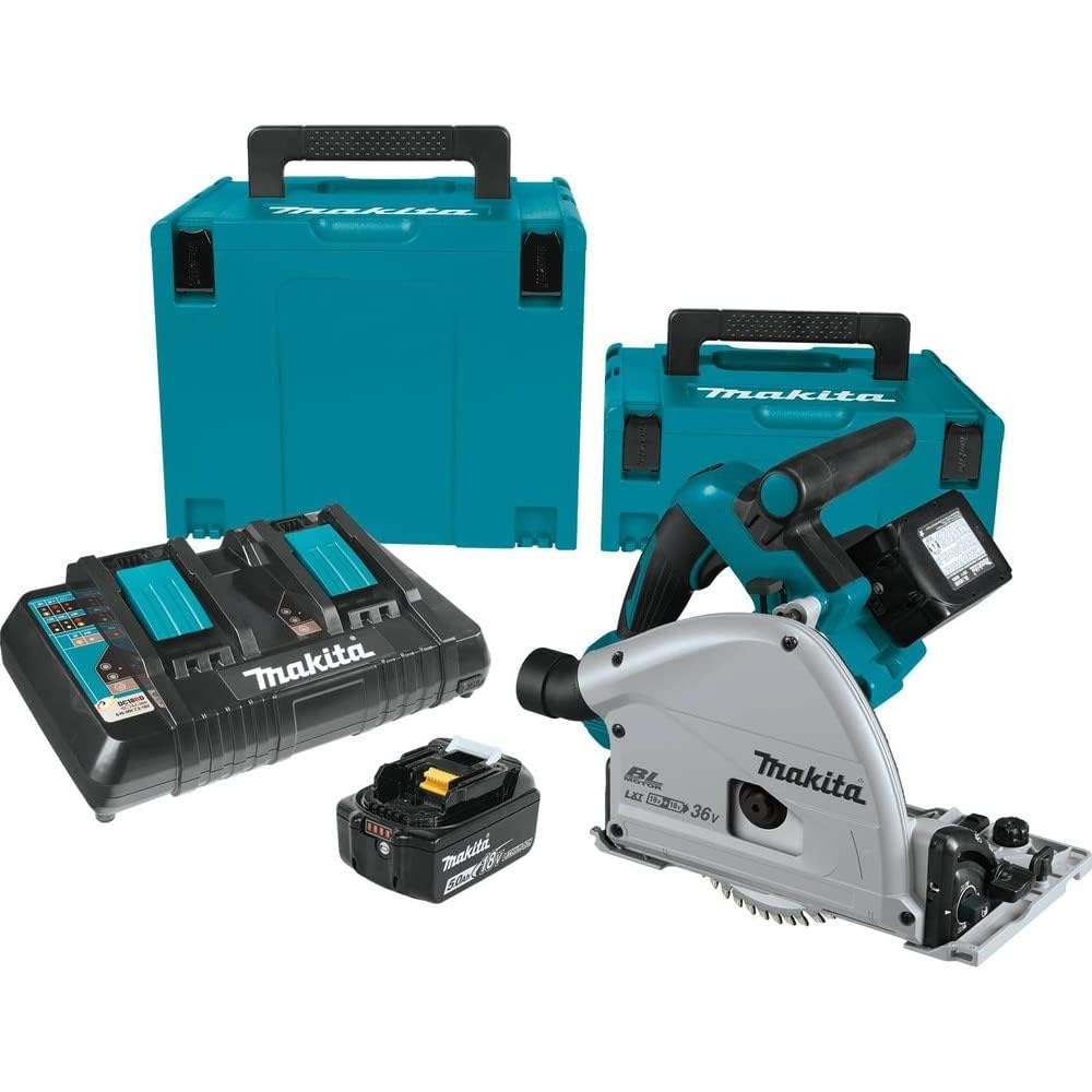 image:imageMakita XPS01Z 36V 18V X2 LXT Brushless 612 Plunge Circular Saw Tool OnlyTrack Saw Kit