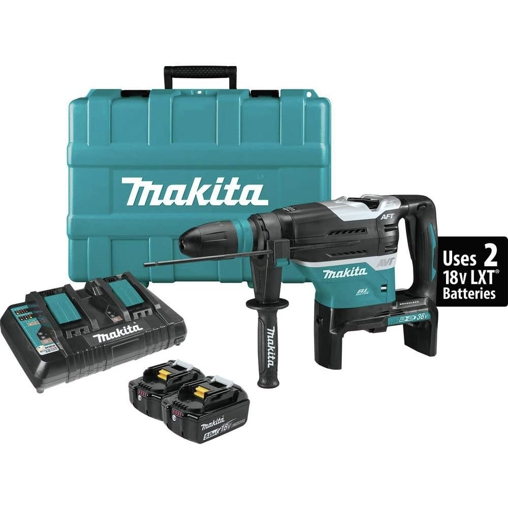 image:imageMakita XRH07ZKUN 36V 18V X2 LXT Brushless 1916 Advanced AVT Rotary Hammer SDSMAX AFT AWS Tool OnlyRotary Hammer Kit