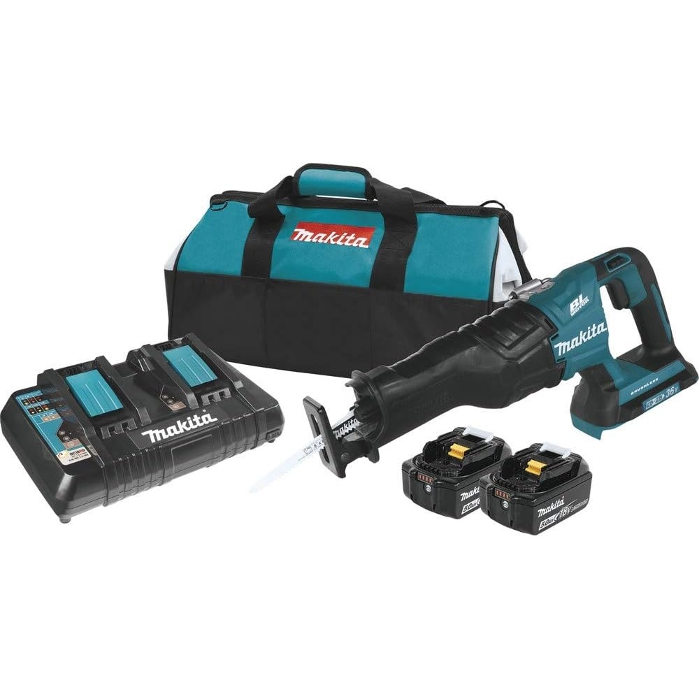 image:imageMakita XRJ06PT 18V x2 LXT LithiumIon 36V Brushless Cordless Recipro Saw Kit 50Ah