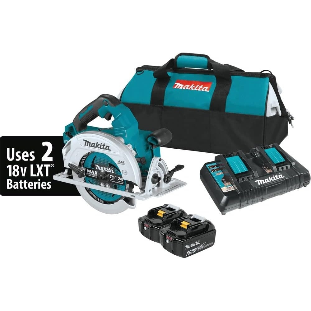 image:imageMakita XSH06PT 18V X2 LXT LithiumIon 36V Brushless Cordless 714 Circular Saw Kit 50AhCirc Saw Kit