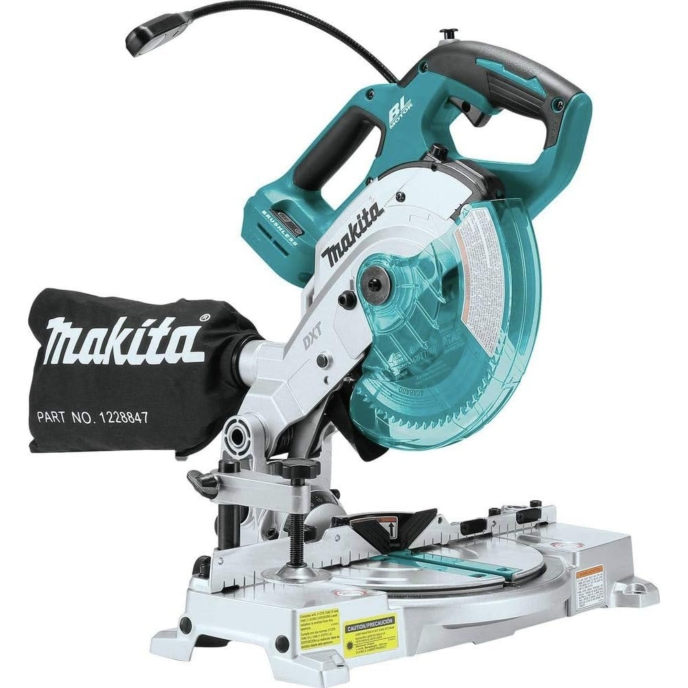 image:imageMakita XSL05Z 18V LXT LithiumIon Brushless Cordless 612 COMPACT DualBevel Compound Miter Saw with Laser TOOL Only612